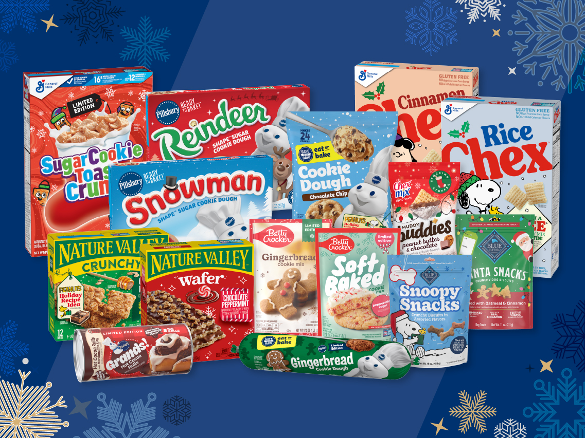 A collection of General Mills products